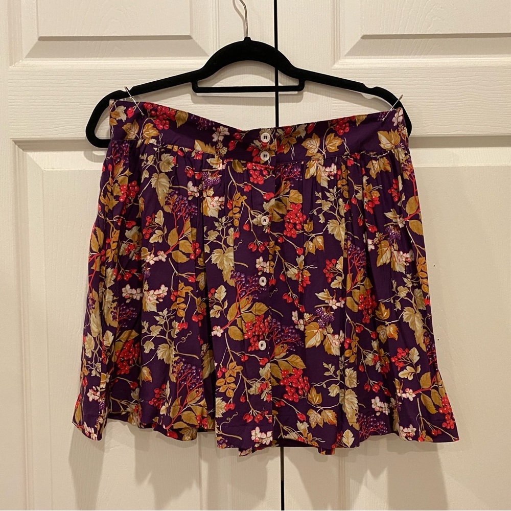 Hell Bunny Purple Berry Crush A-line Mini Skirt